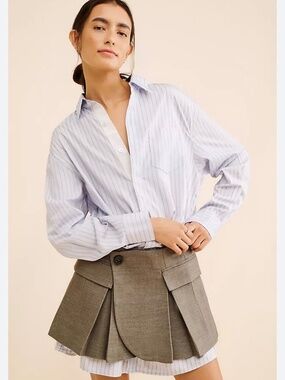 Anthropology Astr mixed media shirt dress